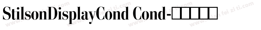 StilsonDisplayCond Cond字体转换